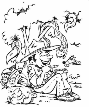 Disegno di campeggio da stampare e colorare 56