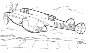 Disegno di aereo militare da stampare e colorare 68