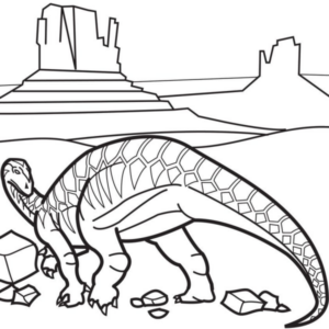 Disegno di Brachiosauro da stampare e colorare 41