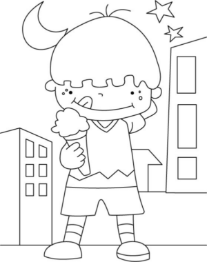 Disegno di gelato da stampare e colorare 25