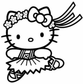Disegno di Hello Kitty da stampare e colorare 172