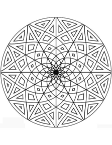 Disegno di mandala da stampare e colorare 1043