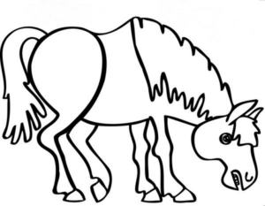Disegno di cavallo da stampare e colorare 184