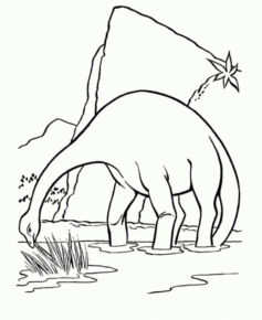 Disegno di Brontosauro da stampare e colorare 9