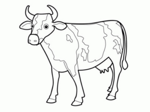 Disegno di mucca da stampare e colorare 44