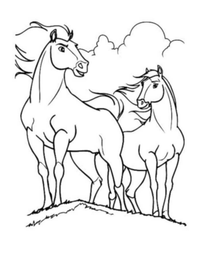 Disegno di cavallo da stampare e colorare 137