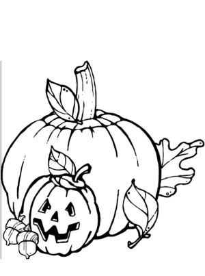 Disegno di zucca di Halloween da stampare e colorare 12