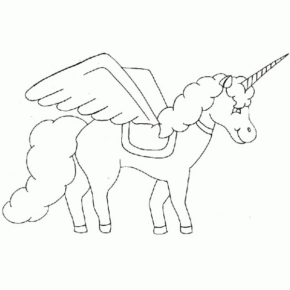 Disegno di unicorno da stampare e colorare 97