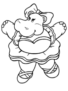 Disegno di ippopotamo da stampare e colorare 17