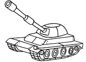 Disegno di carro armato da stampare e colorare 6