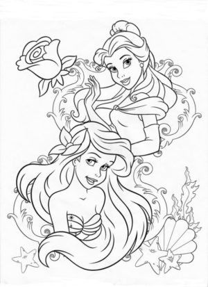 Disegno di Tutte le principesse Disney da stampare e colorare 43