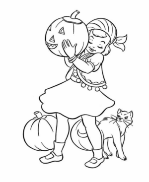 Disegno di zucca di Halloween da stampare e colorare 202