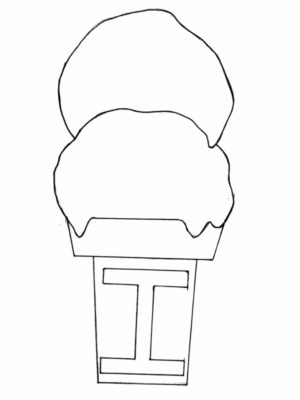 Disegno di gelato da stampare e colorare 5