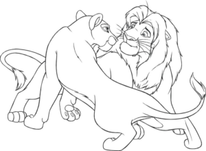 Disegno di Re Leone da stampare e colorare 186