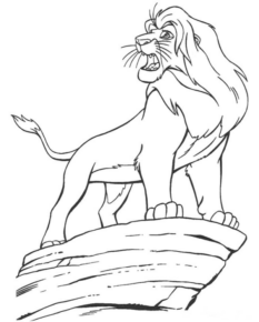 Disegno di Re Leone da stampare e colorare 226