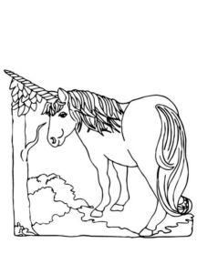 Disegno di unicorno da stampare e colorare 150