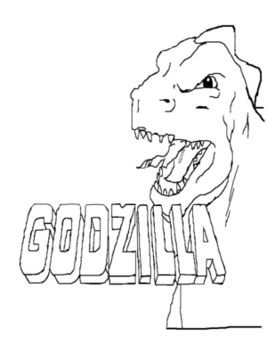 Disegno di Godzilla da stampare e colorare 17