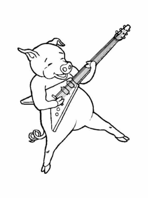 Disegno di musicista da stampare e colorare 25