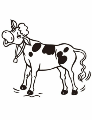 Disegno di mucca da stampare e colorare 108