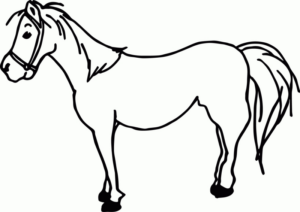 Disegno di cavallo da stampare e colorare 116