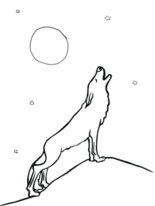 Disegno di lupo da stampare e colorare 59