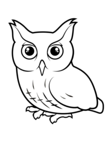 Disegno di gufo da stampare e colorare 68