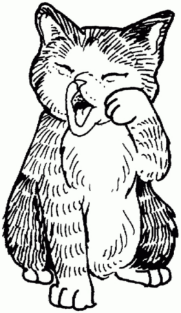 Disegno di gatto da stampare e colorare 158