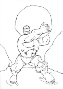 Disegno di Hulk da stampare e colorare 5