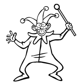 Disegno di clown da stampare e colorare 1
