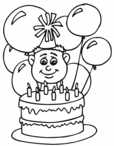 Disegno di compleanno da stampare e colorare 115