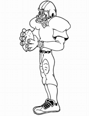 Disegno di football americano da stampare e colorare 49