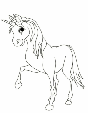 Disegno di unicorno da stampare e colorare 62