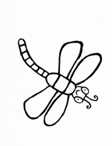 Disegno di libellula da stampare e colorare 17