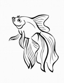 Disegno di pesce da stampare e colorare 272