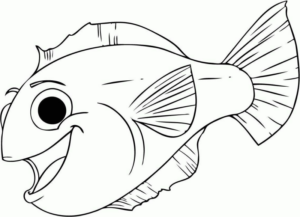 Disegno di pesce da stampare e colorare 259