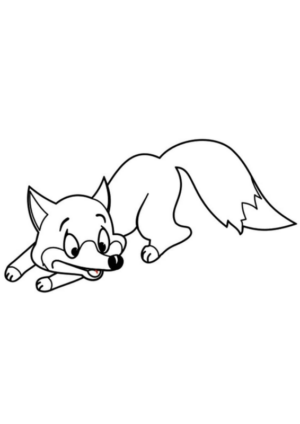 Disegno di volpe da stampare e colorare 85