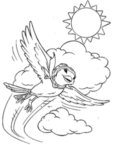 Disegno di passero da stampare e colorare 76
