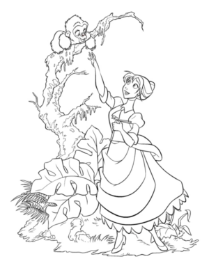 Disegno di Tarzan da stampare e colorare 9