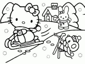 Disegno di Hello Kitty da stampare e colorare 223