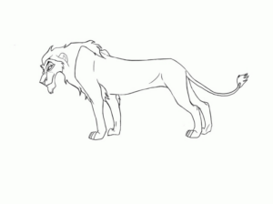 Disegno di leone da stampare e colorare 11