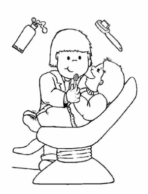 Disegno di dentista da stampare e colorare 9