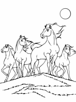 Disegno di cavallo da stampare e colorare 240
