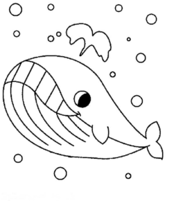 Disegno di balena da stampare e colorare 16