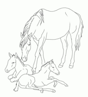 Disegno di cavallo da stampare e colorare 199