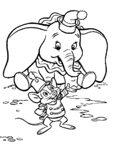 Disegno di Dumbo da stampare e colorare 60