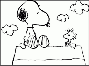 Disegno di Snoopy da stampare e colorare 12