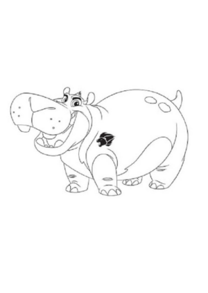 Disegno di ippopotamo da stampare e colorare 20