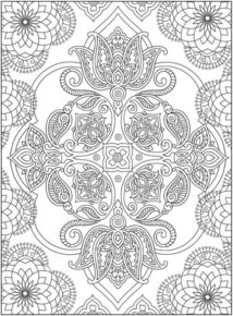 Disegno di mandala da stampare e colorare 1045