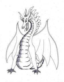 Disegno di dragone da stampare e colorare 55