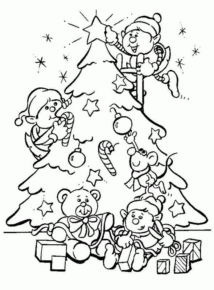 Disegno di albero di Natale da stampare e colorare 220 Disegno di albero di Natale da stampare e colorare 220
